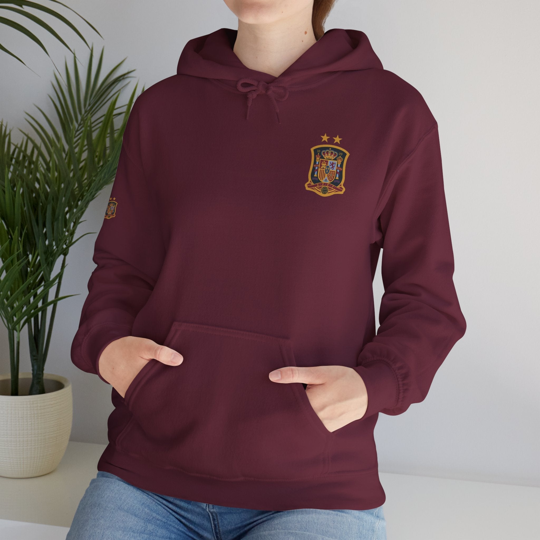 Spain Crest Hoodie "España" Back Print Casual Pullover - Etna Gift