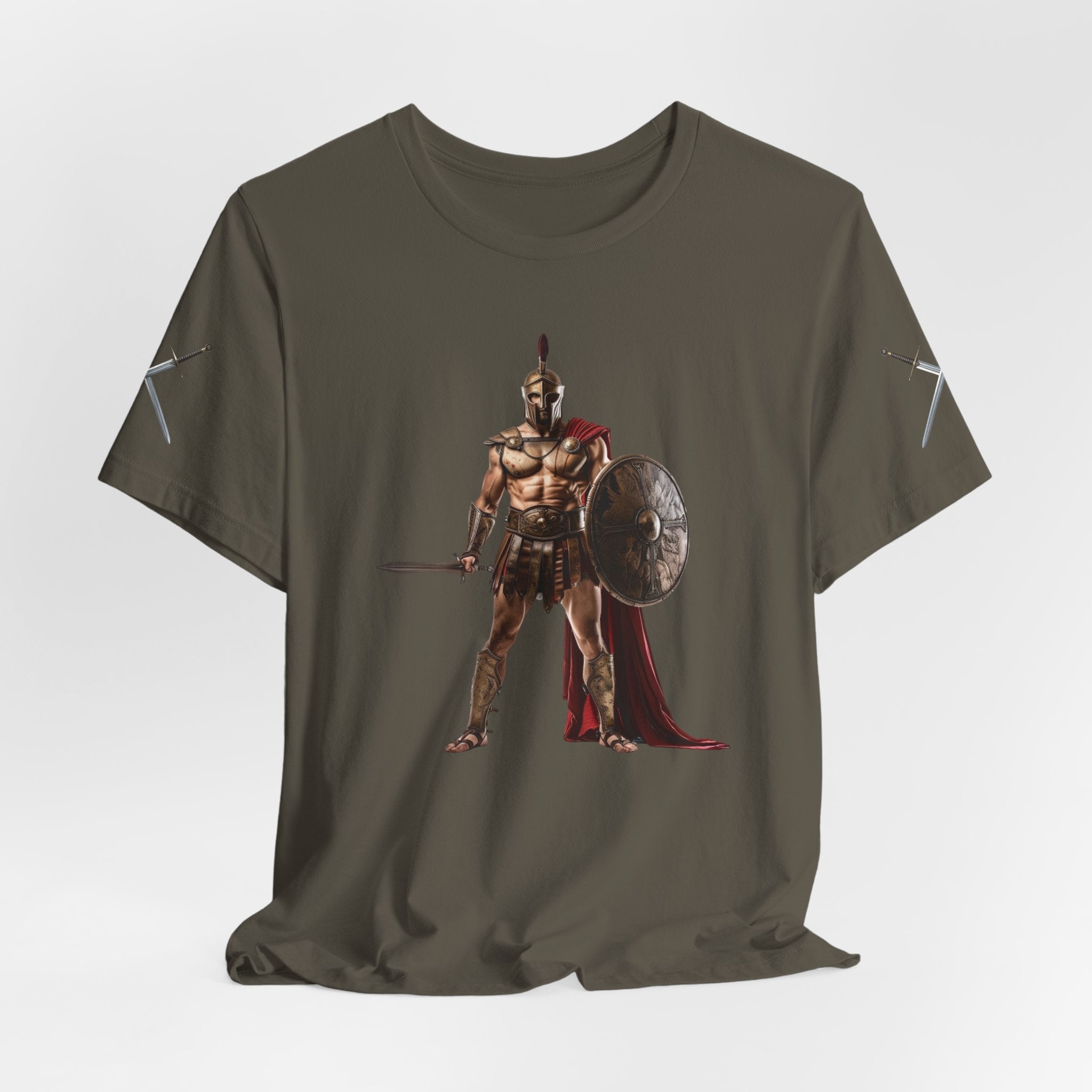 Spartan Warrior Graphic Tee Ancient Soldier T-Shirt - Etna Gift