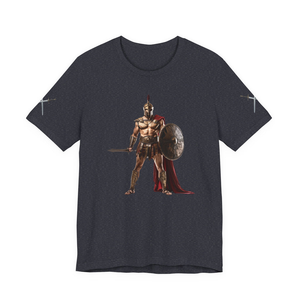 Spartan Warrior Graphic Tee Ancient Soldier T-Shirt - Etna Gift