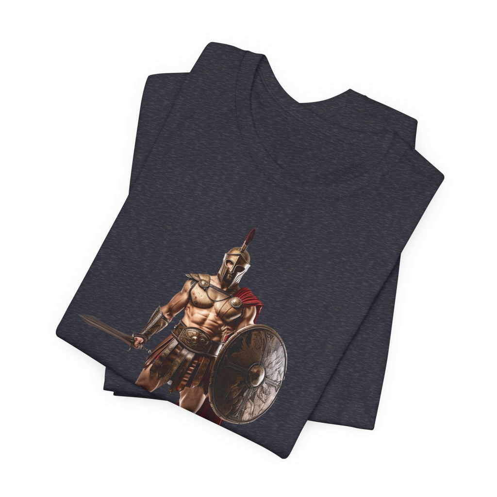 Spartan Warrior Graphic Tee Ancient Soldier T-Shirt - Etna Gift