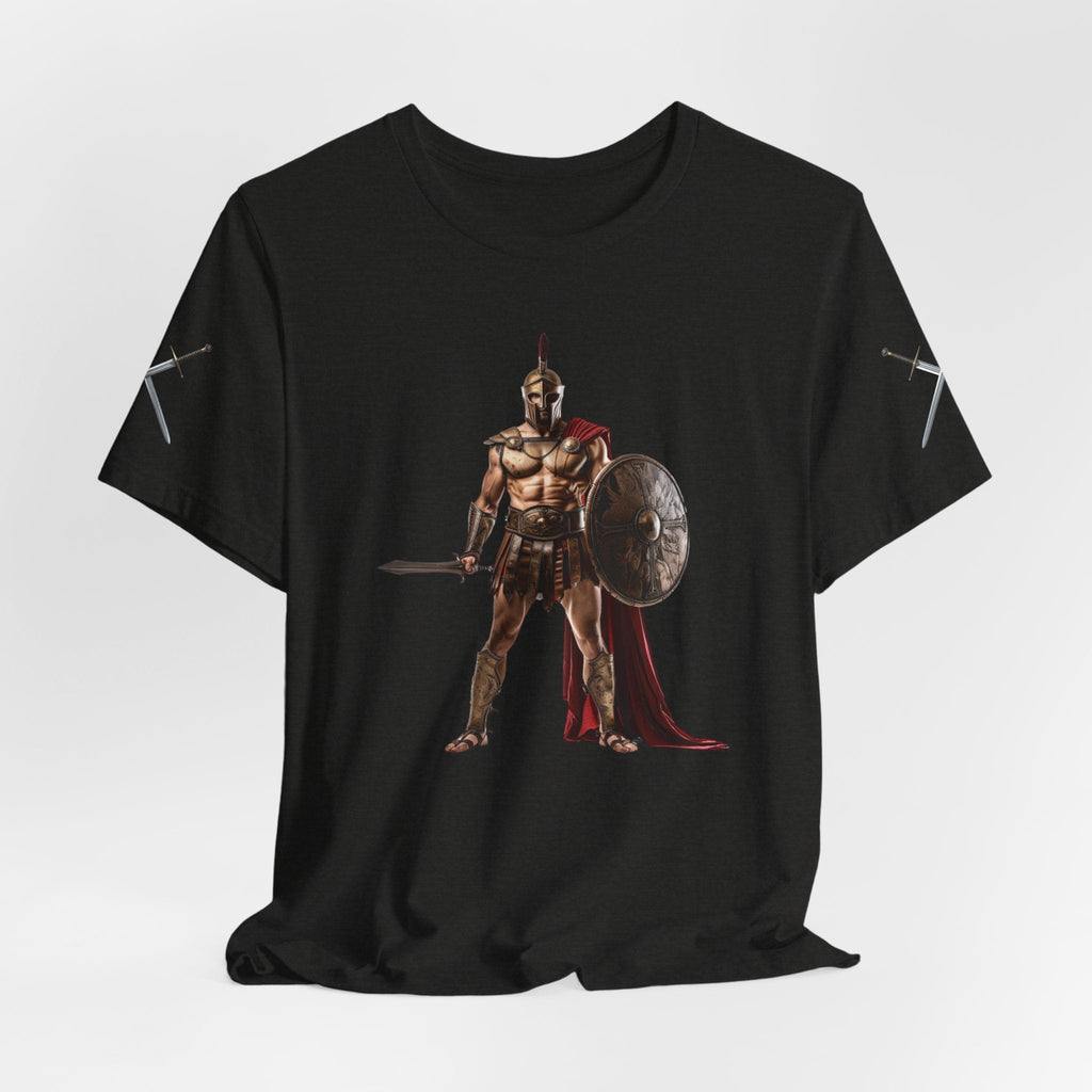 Spartan Warrior Graphic Tee Ancient Soldier T-Shirt - Etna Gift