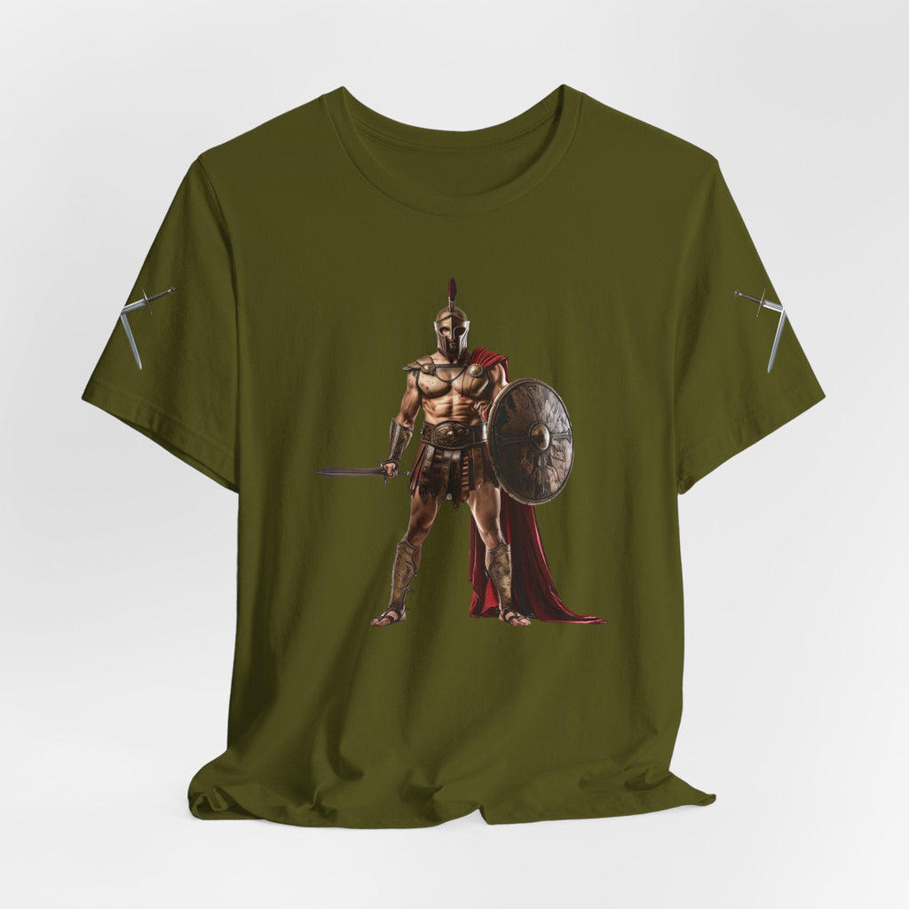Spartan Warrior Graphic Tee Ancient Soldier T-Shirt - Etna Gift