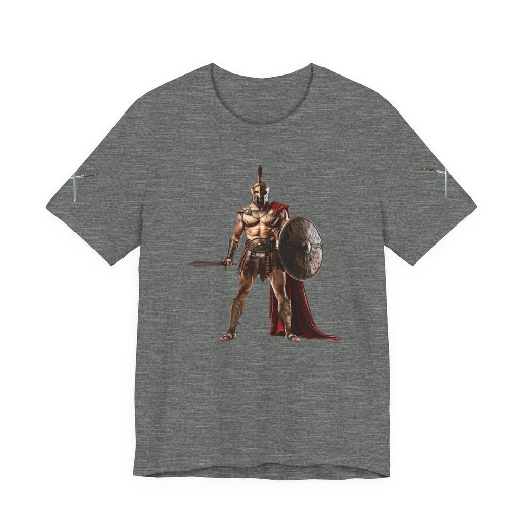 Spartan Warrior Graphic Tee Ancient Soldier T-Shirt - Etna Gift