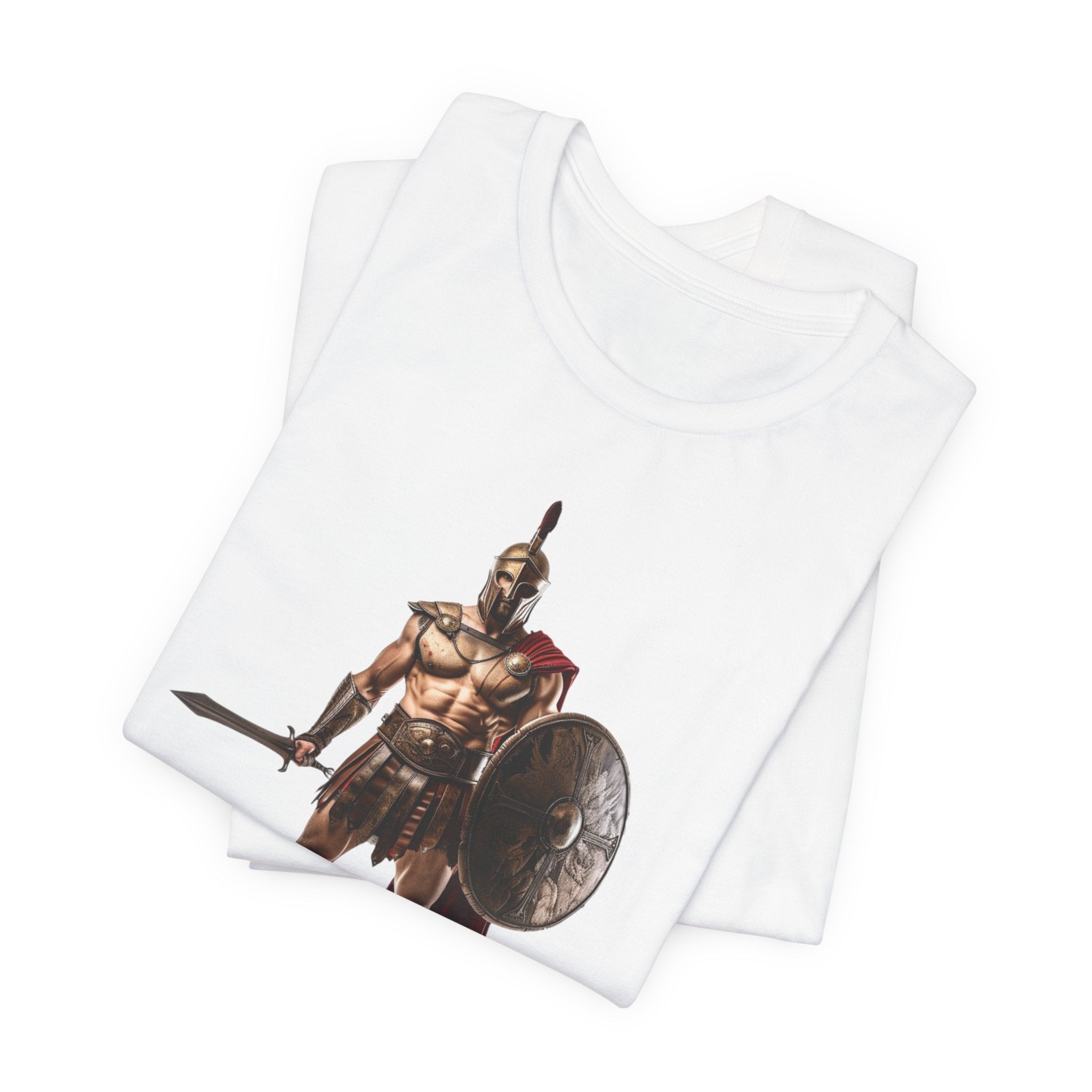 Spartan Warrior Graphic Tee Ancient Soldier T-Shirt - Etna Gift