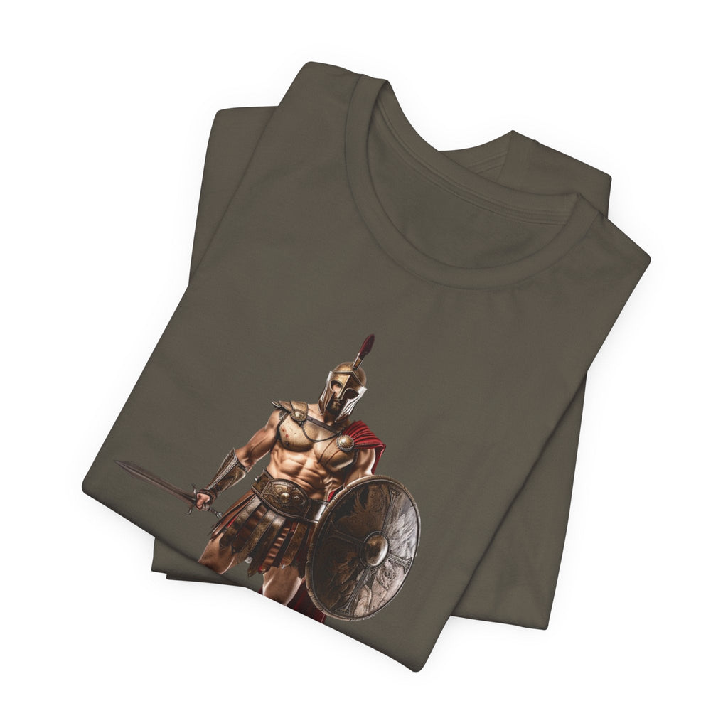 Spartan Warrior Graphic Tee Ancient Soldier T-Shirt - Etna Gift