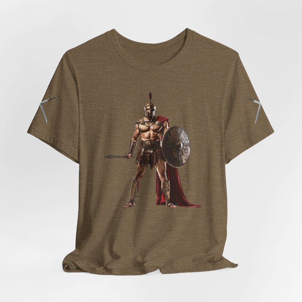 Spartan Warrior Graphic Tee Ancient Soldier T-Shirt - Etna Gift