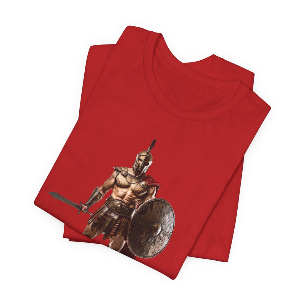 Spartan Warrior Graphic Tee Ancient Soldier T-Shirt - Etna Gift