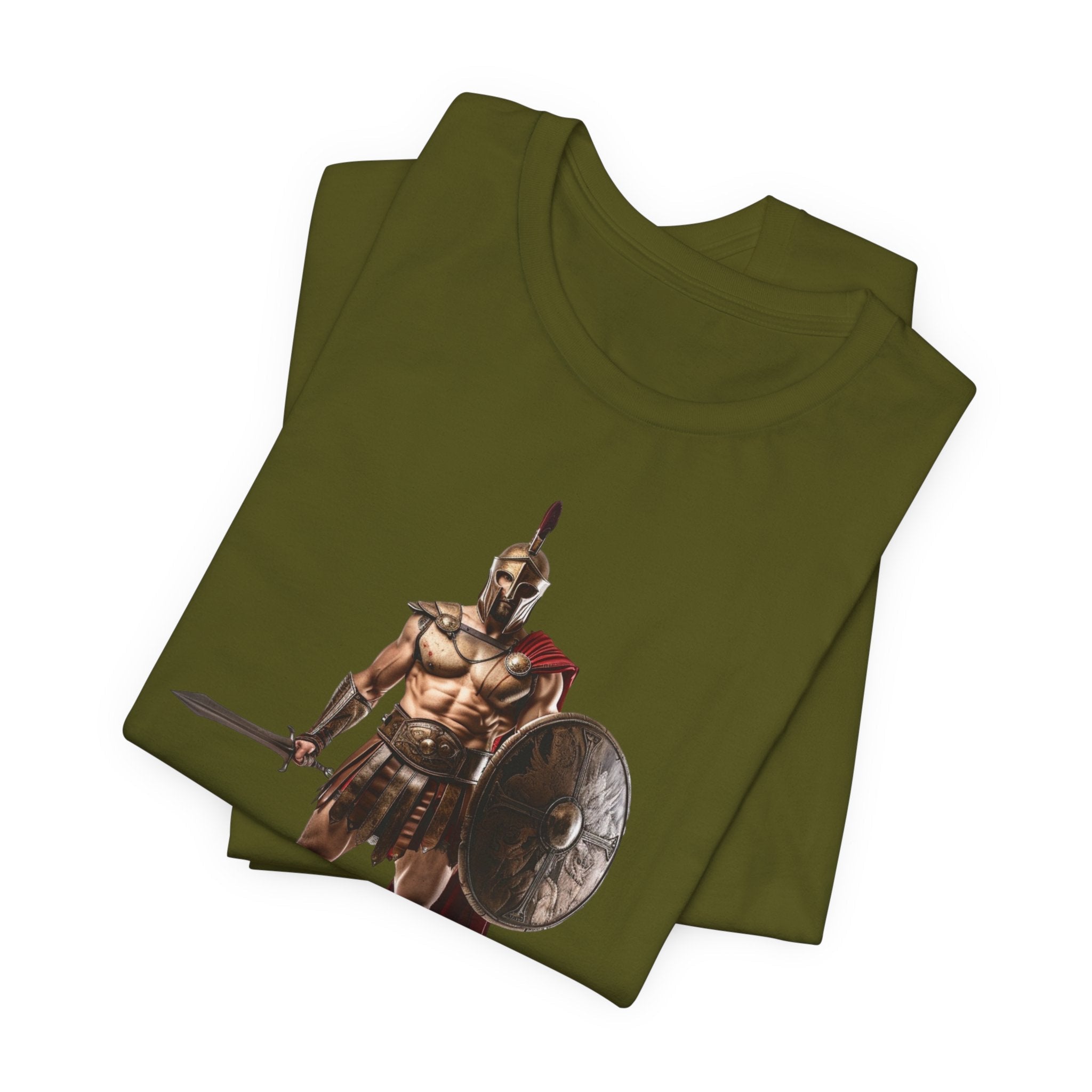 Spartan Warrior Graphic Tee Ancient Soldier T-Shirt - Etna Gift