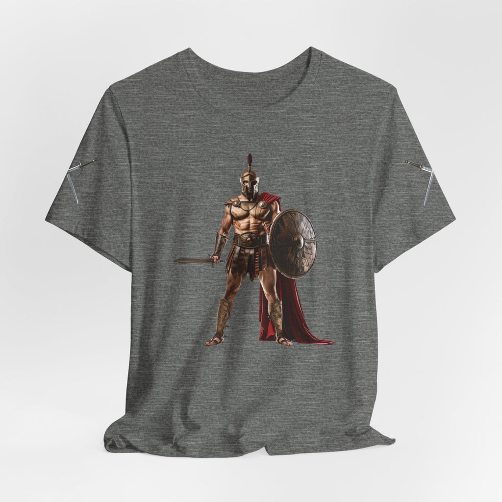 Spartan Warrior Graphic Tee Ancient Soldier T-Shirt - Etna Gift