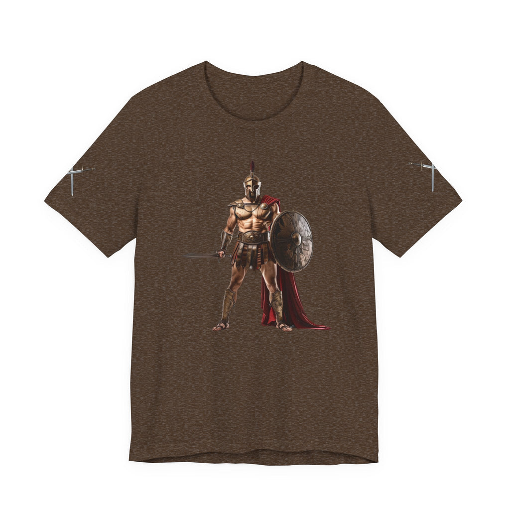 Spartan Warrior Graphic Tee Ancient Soldier T-Shirt - Etna Gift