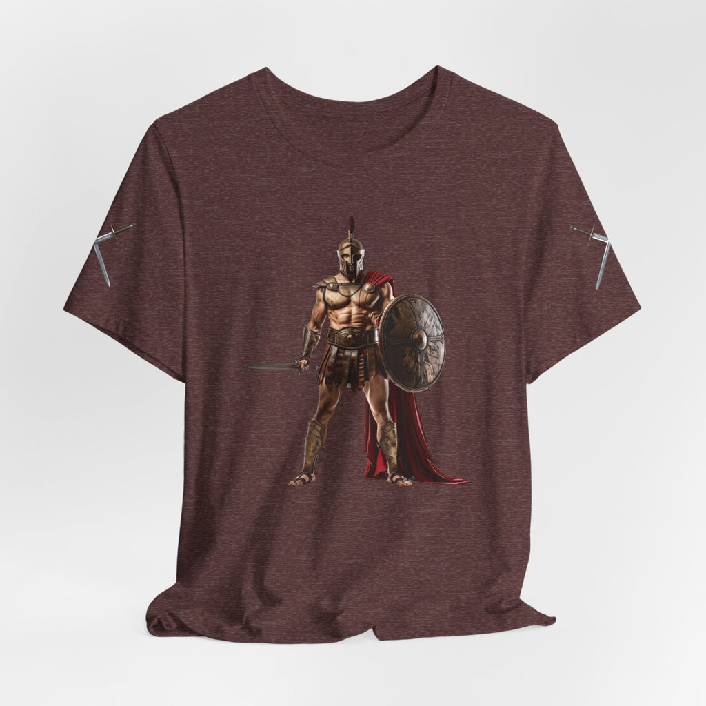 Spartan Warrior Graphic Tee Ancient Soldier T-Shirt - Etna Gift