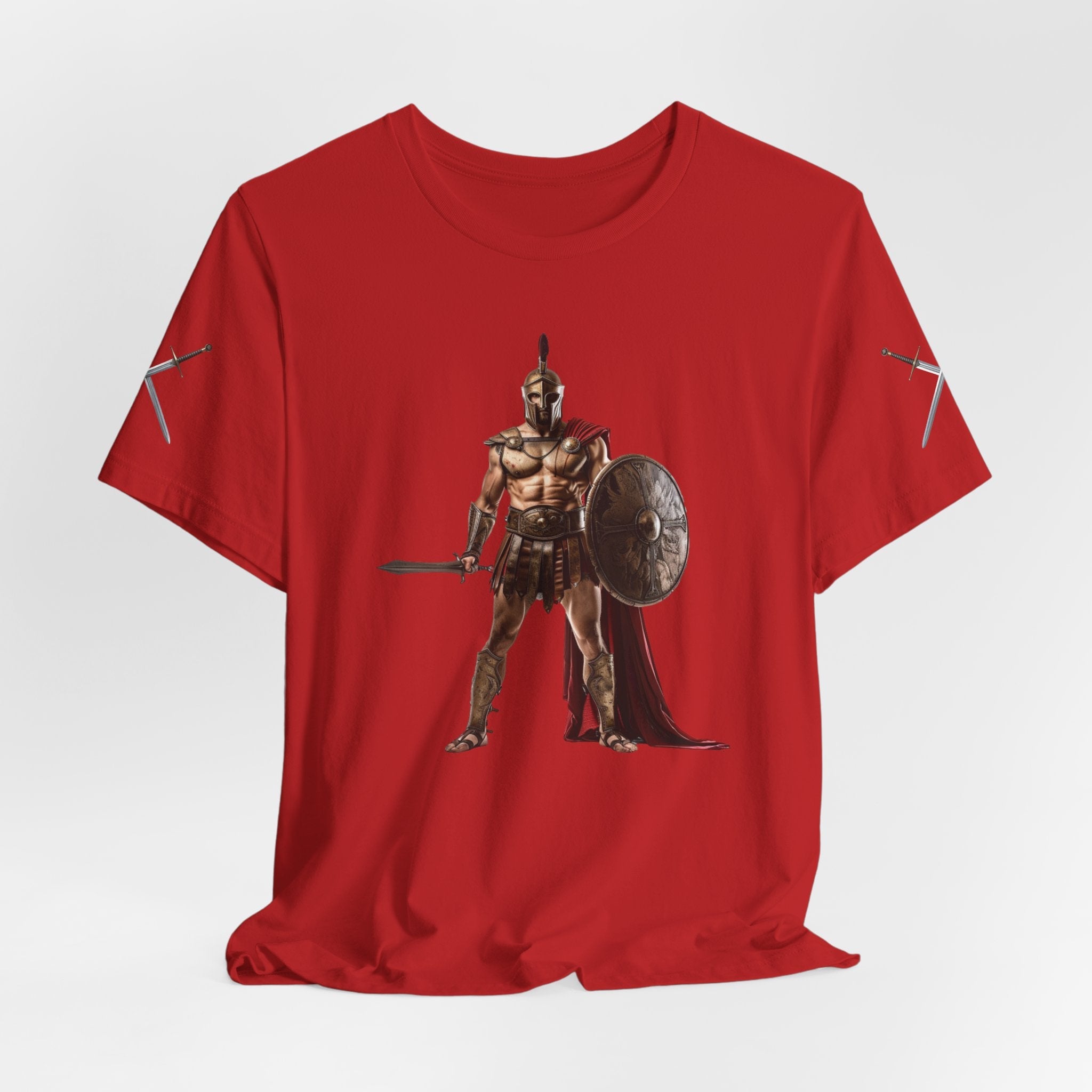 Spartan Warrior Graphic Tee Ancient Soldier T-Shirt - Etna Gift