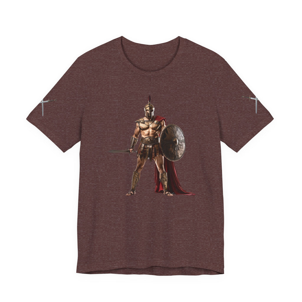 Spartan Warrior Graphic Tee Ancient Soldier T-Shirt - Etna Gift