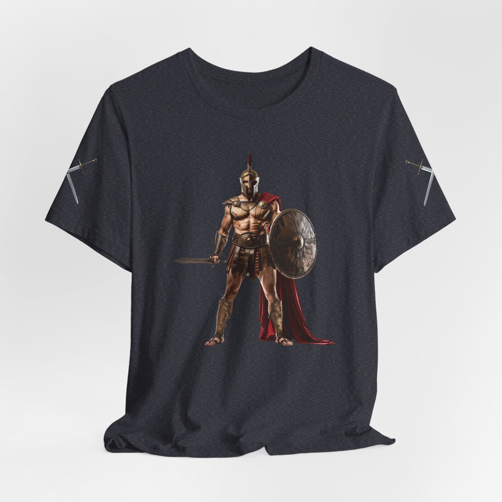 Spartan Warrior Graphic Tee Ancient Soldier T-Shirt - Etna Gift