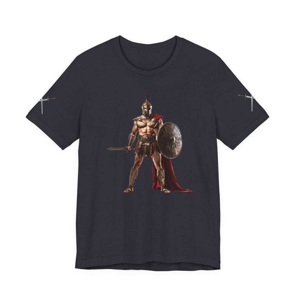 Spartan Warrior Graphic Tee Ancient Soldier T-Shirt - Etna Gift