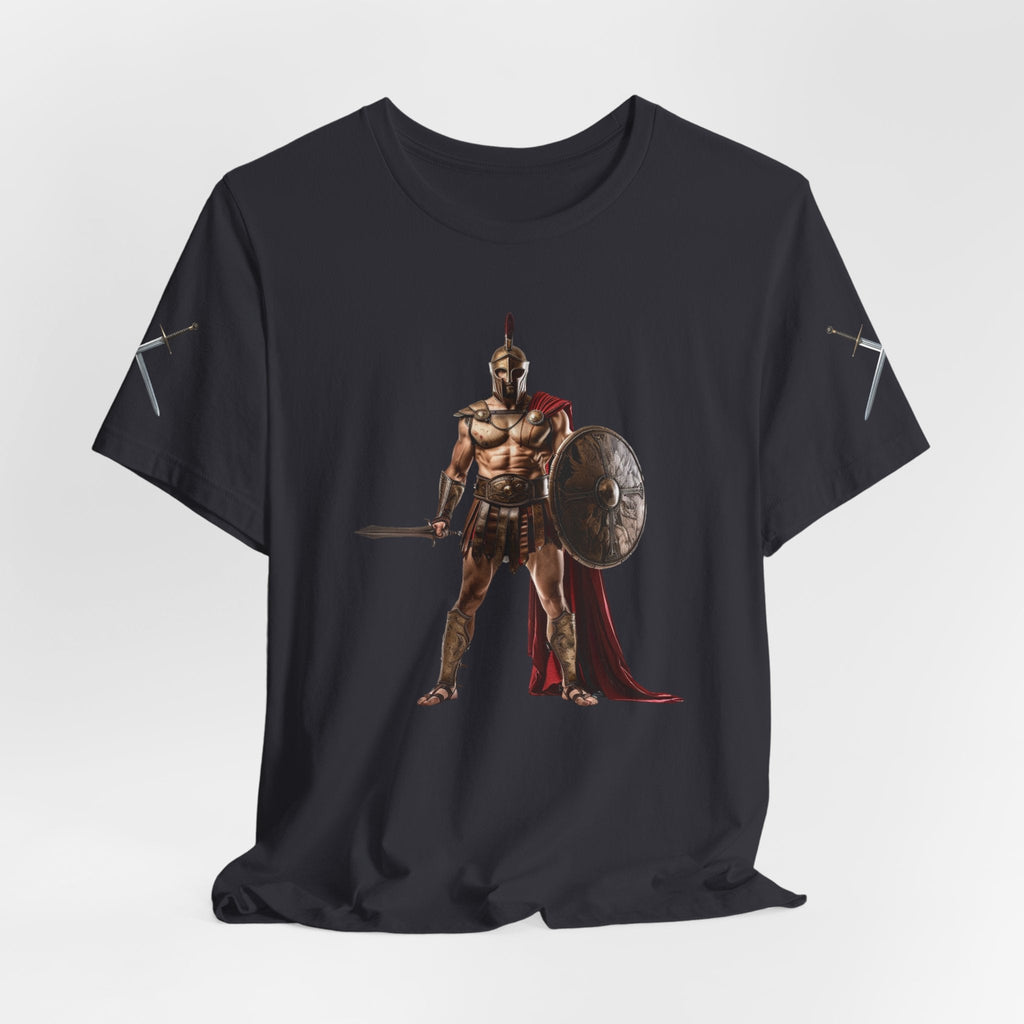 Spartan Warrior Graphic Tee Ancient Soldier T-Shirt - Etna Gift