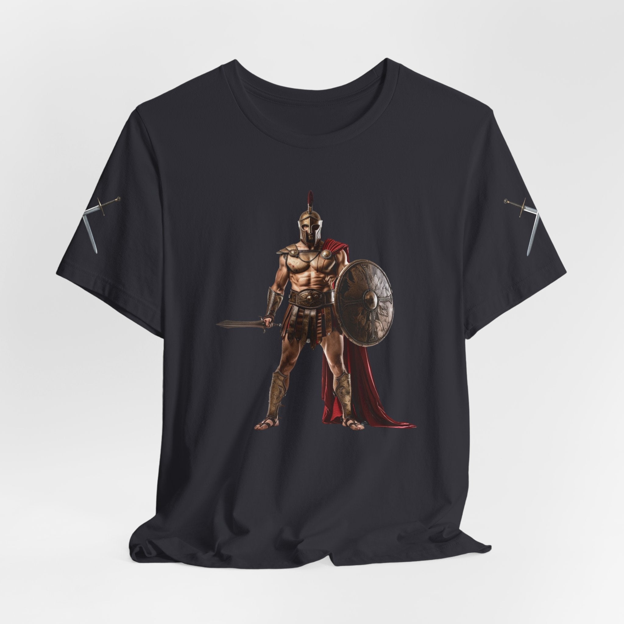 Spartan Warrior Graphic Tee Ancient Soldier T-Shirt - Etna Gift