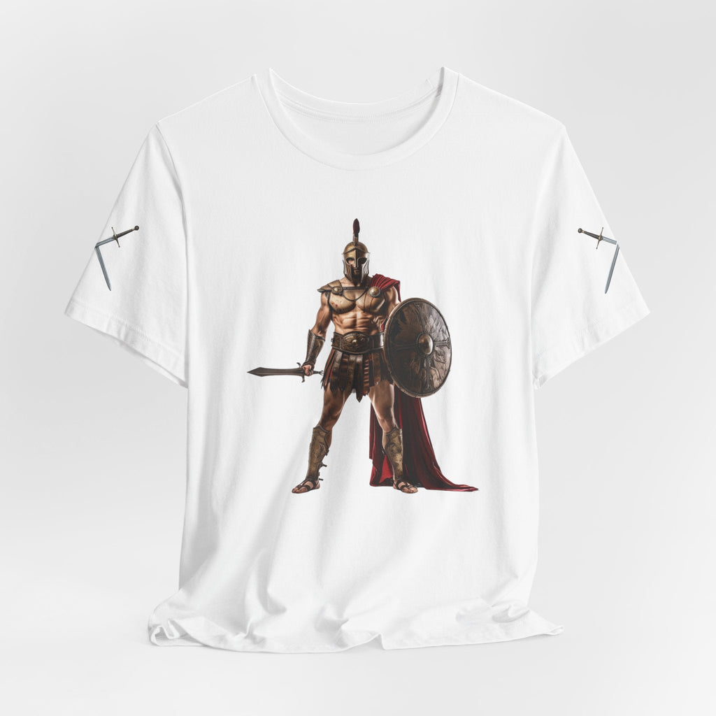 Spartan Warrior Graphic Tee Ancient Soldier T-Shirt - Etna Gift