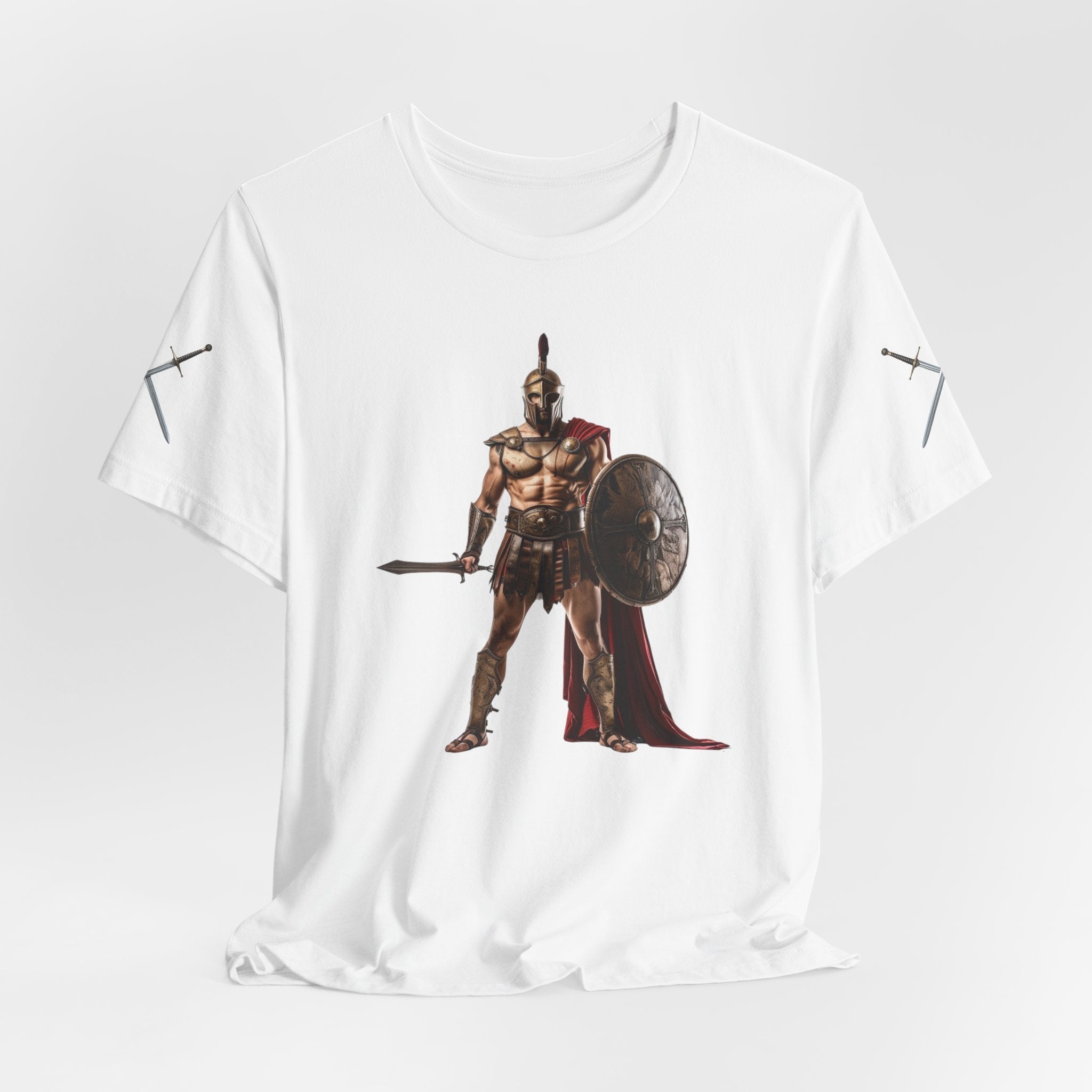 Spartan Warrior Graphic Tee Ancient Soldier T-Shirt - Etna Gift