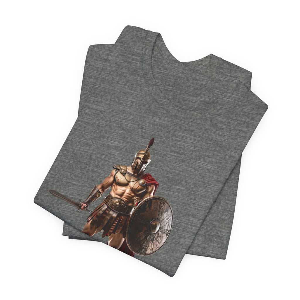 Spartan Warrior Graphic Tee Ancient Soldier T-Shirt - Etna Gift