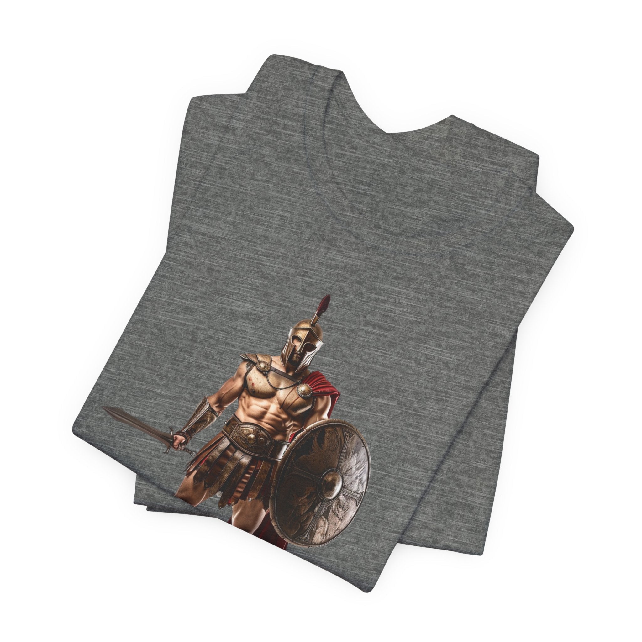 Spartan Warrior Graphic Tee Ancient Soldier T-Shirt - Etna Gift