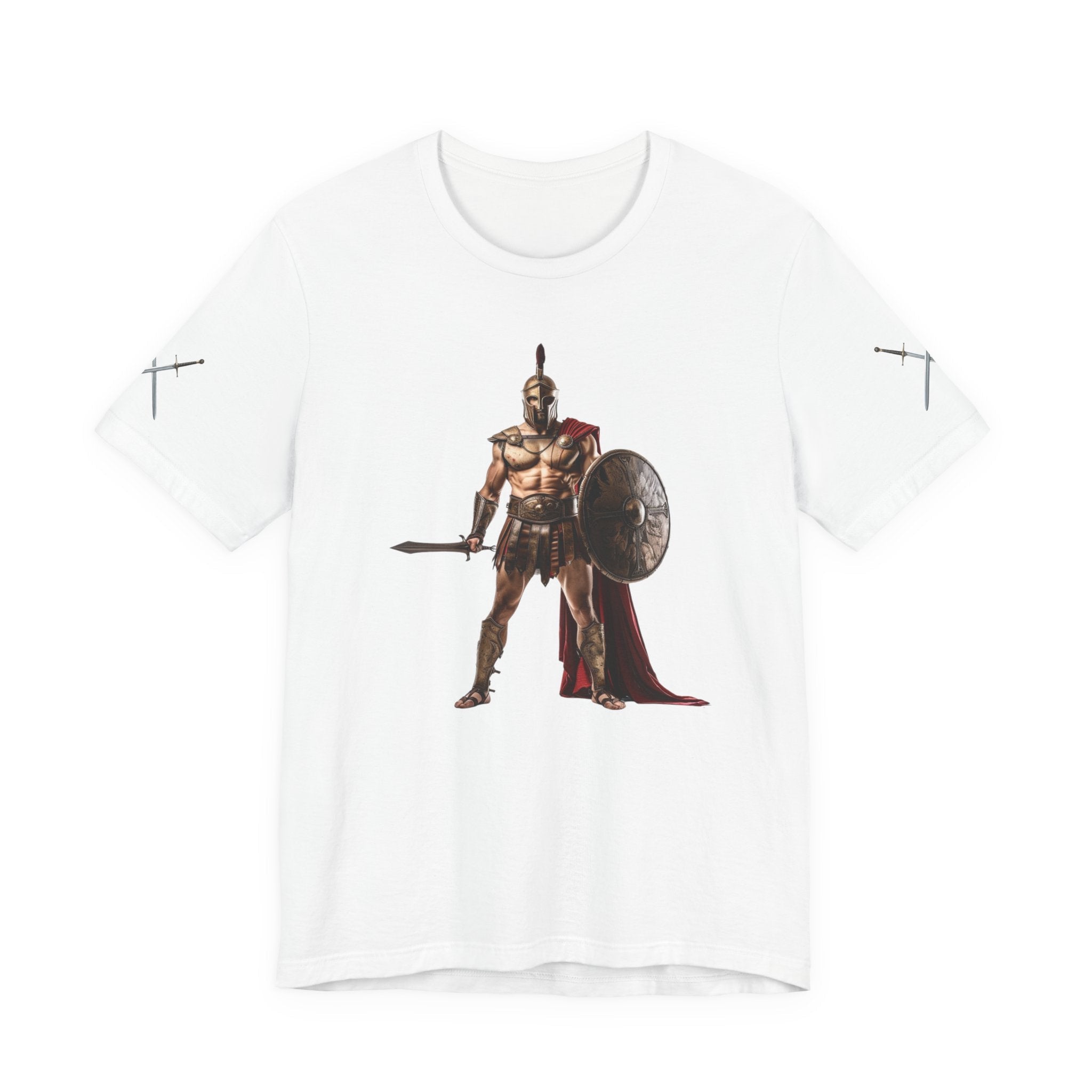 Spartan Warrior Graphic Tee Ancient Soldier T-Shirt - Etna Gift