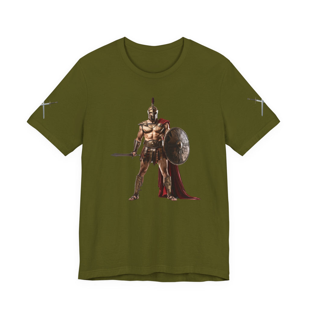Spartan Warrior Graphic Tee Ancient Soldier T-Shirt - Etna Gift