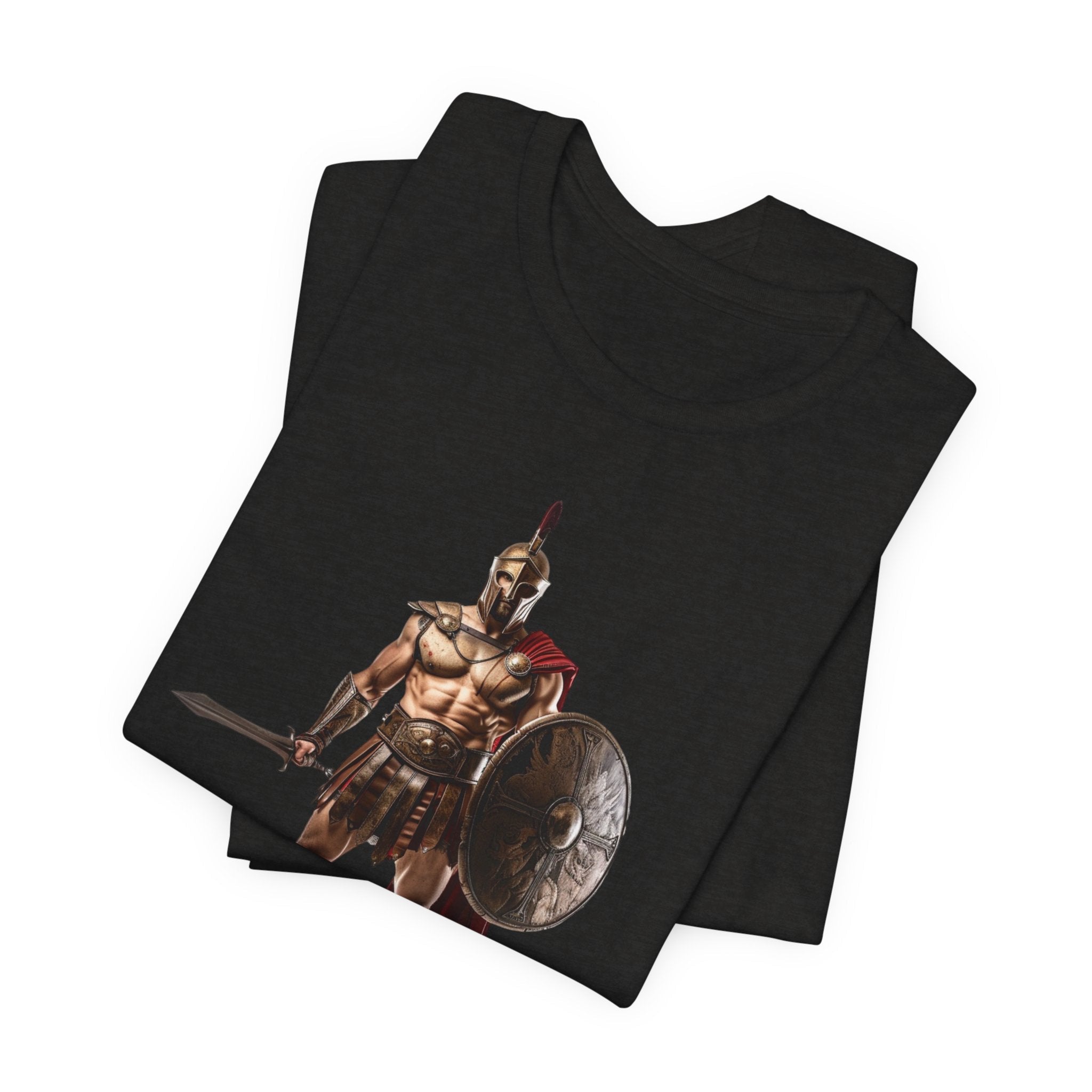 Spartan Warrior Graphic Tee Ancient Soldier T-Shirt - Etna Gift