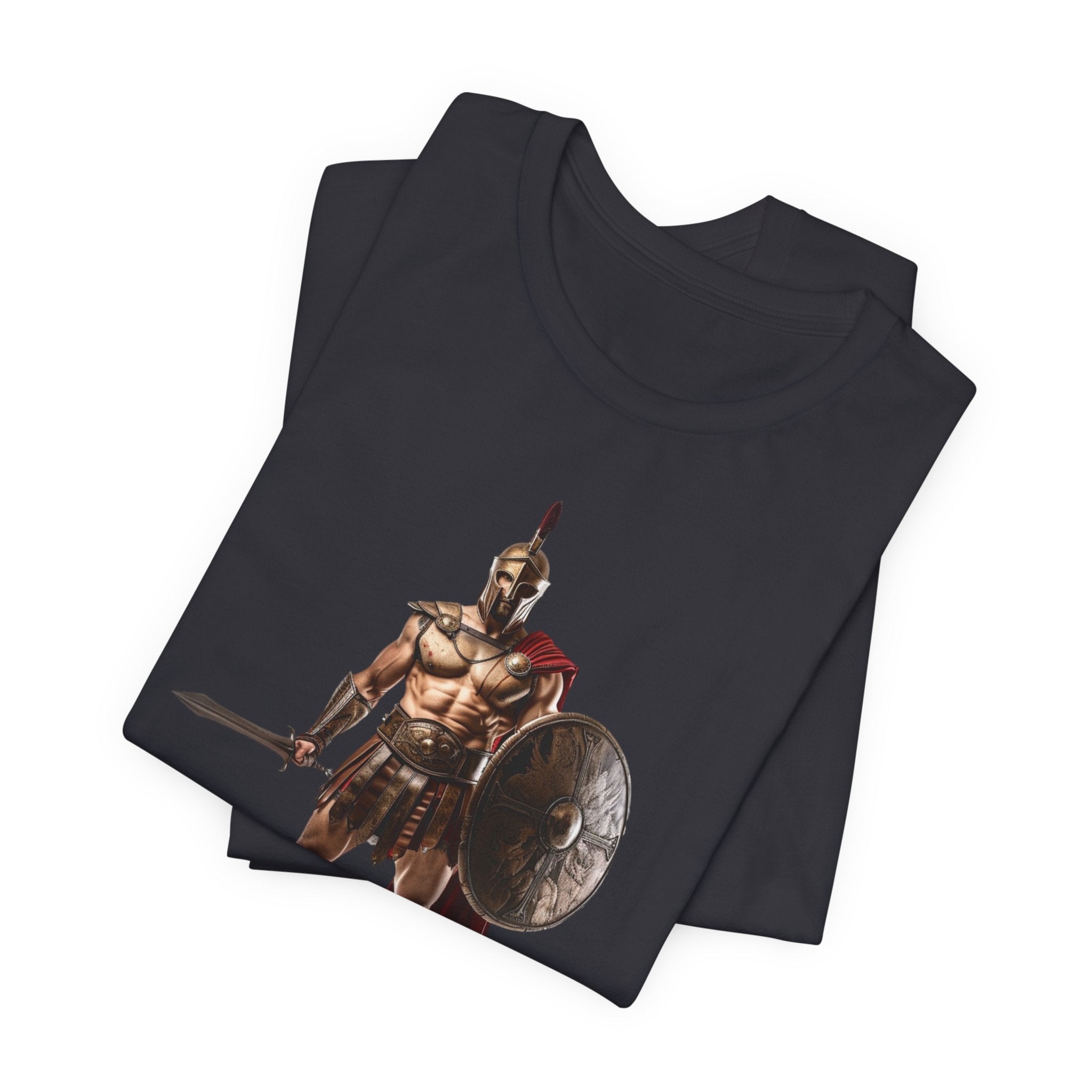 Spartan Warrior Graphic Tee Ancient Soldier T-Shirt - Etna Gift