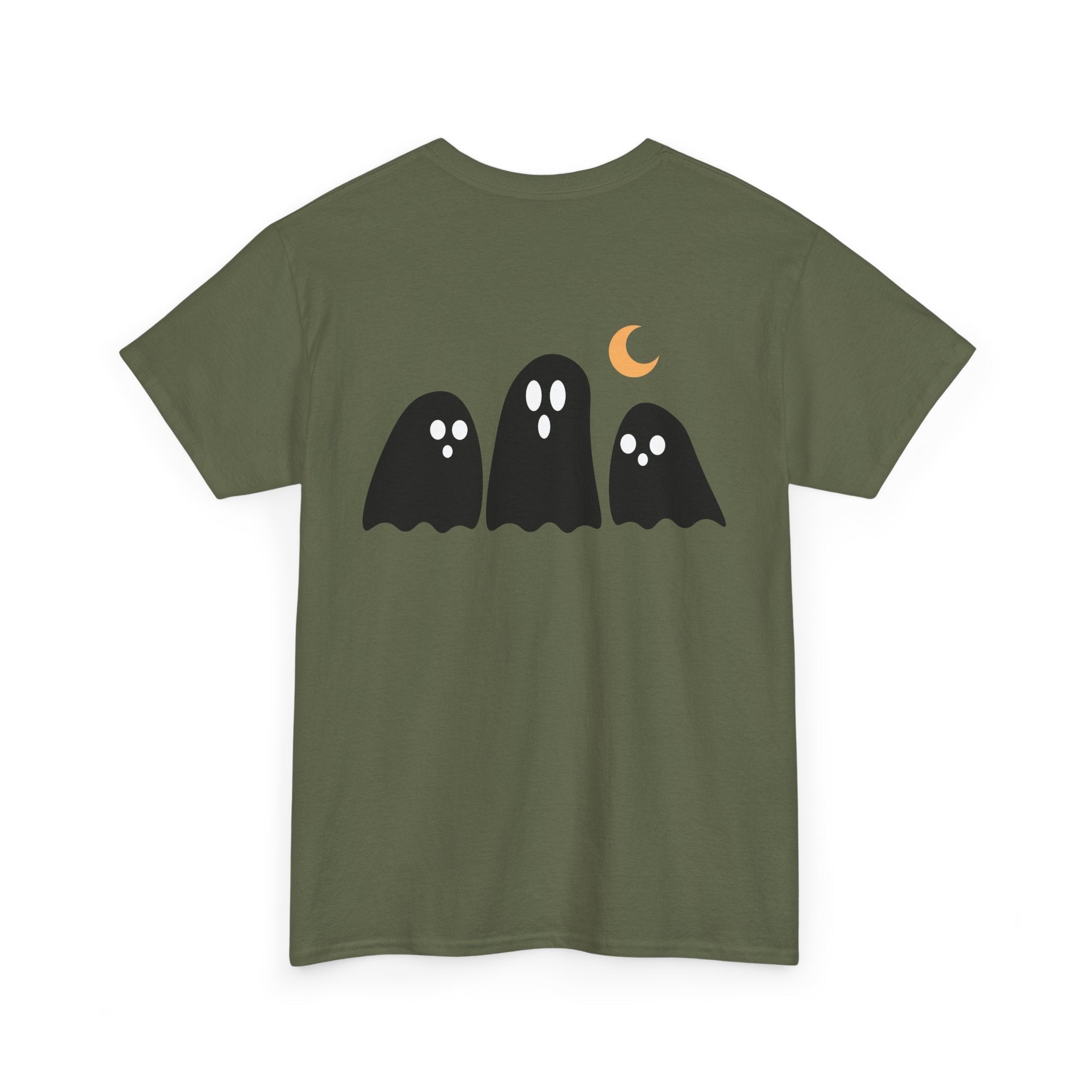 Spooky Ghost Halloween Cotton T-Shirt, Autumn Fashion Surprise for Women and Men, Unisex Tee, Scary Ghost Tee, Halloween Shirt, Fall Fashion - Etna Gift