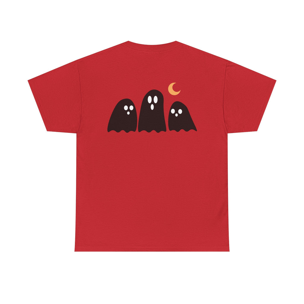 Spooky Ghost Halloween Cotton T-Shirt, Autumn Fashion Surprise for Women and Men, Unisex Tee, Scary Ghost Tee, Halloween Shirt, Fall Fashion - Etna Gift