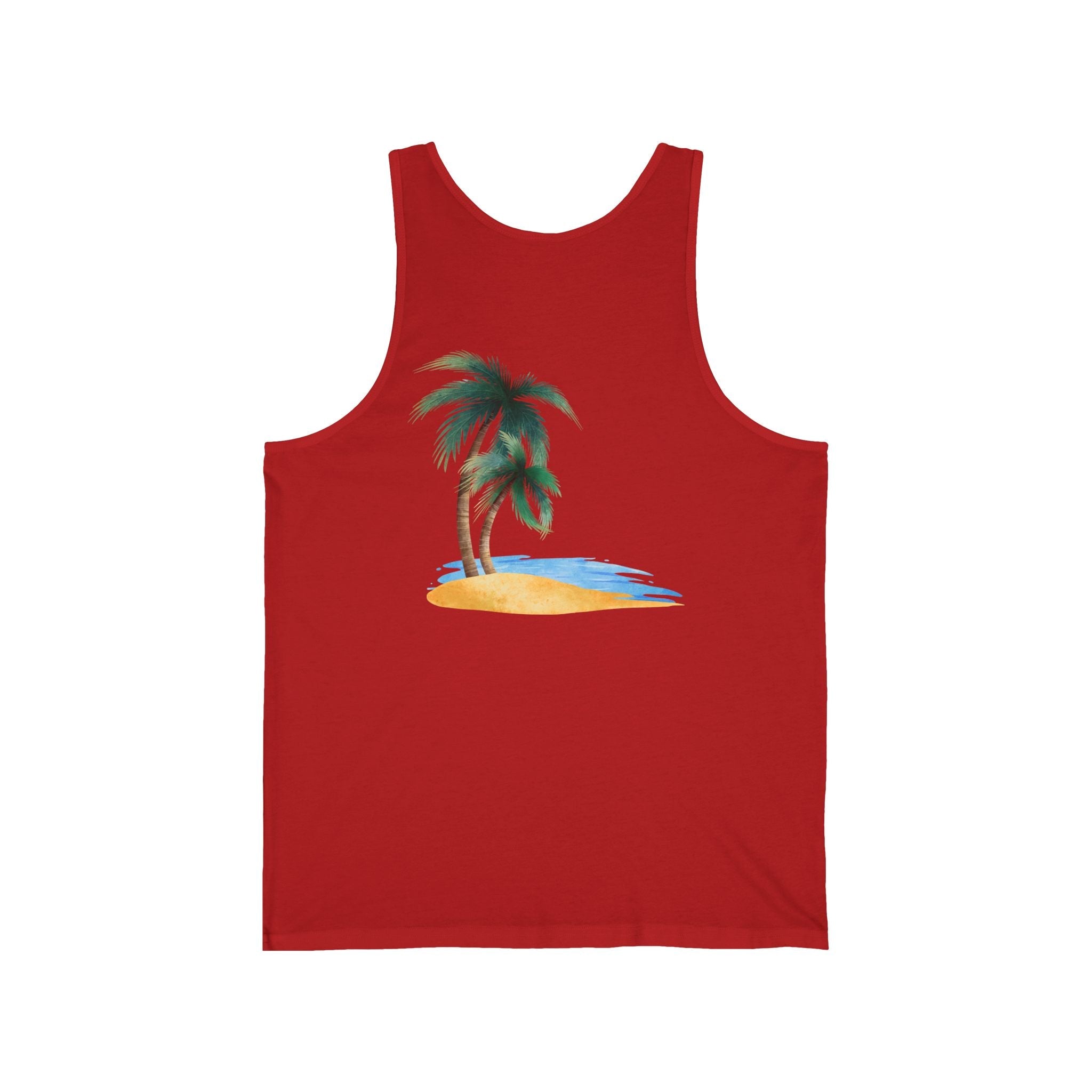 Starfish & Palm Beach Tank Tropical Island Beach Tank - Etna Gift