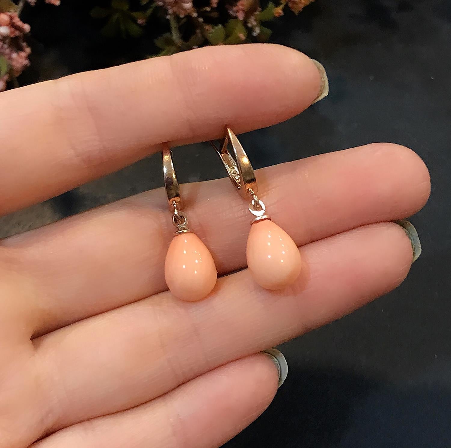 Stela Drop Mercan Sterling Silver Earrings