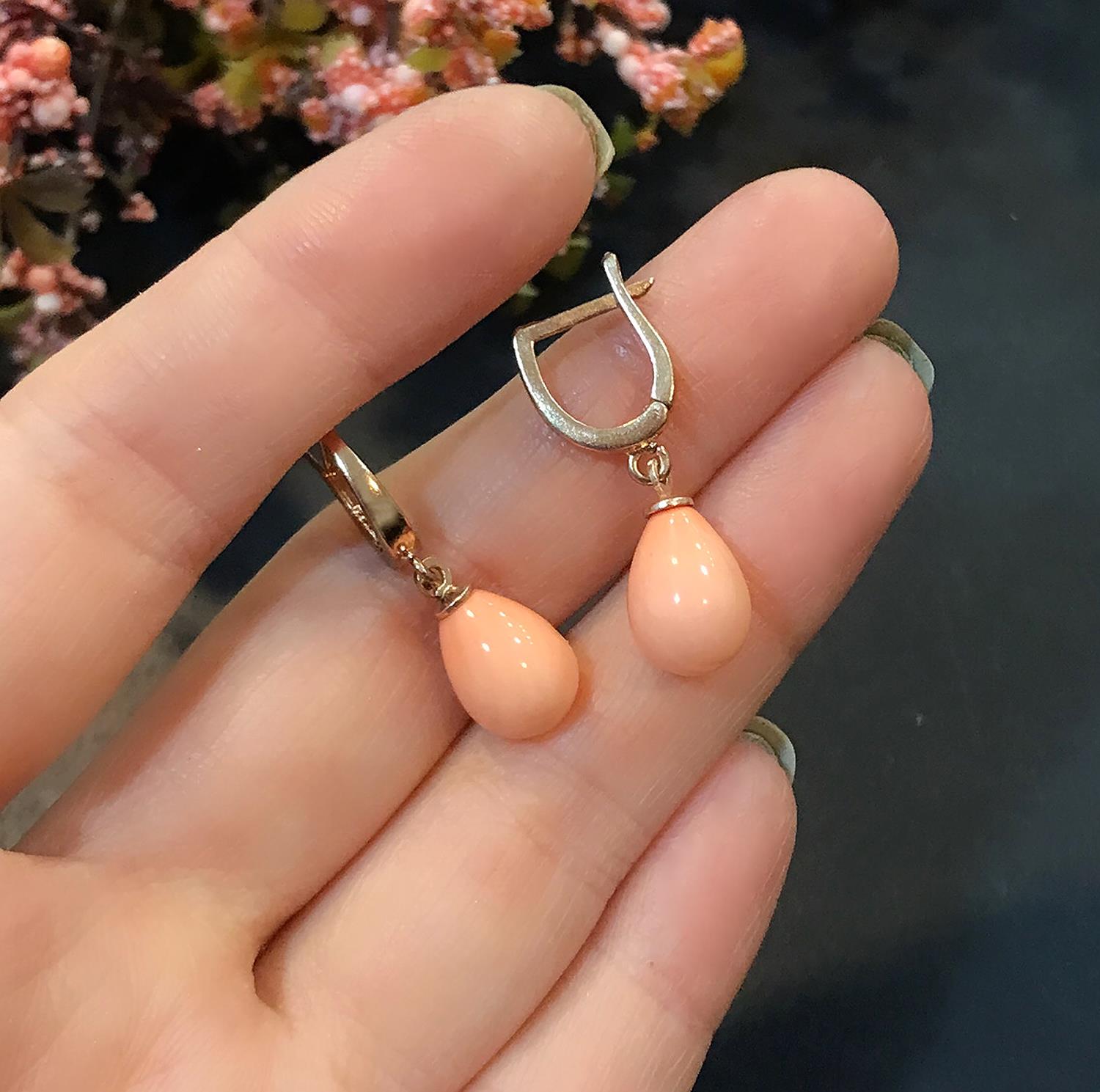 Stela Drop Mercan Sterling Silver Earrings