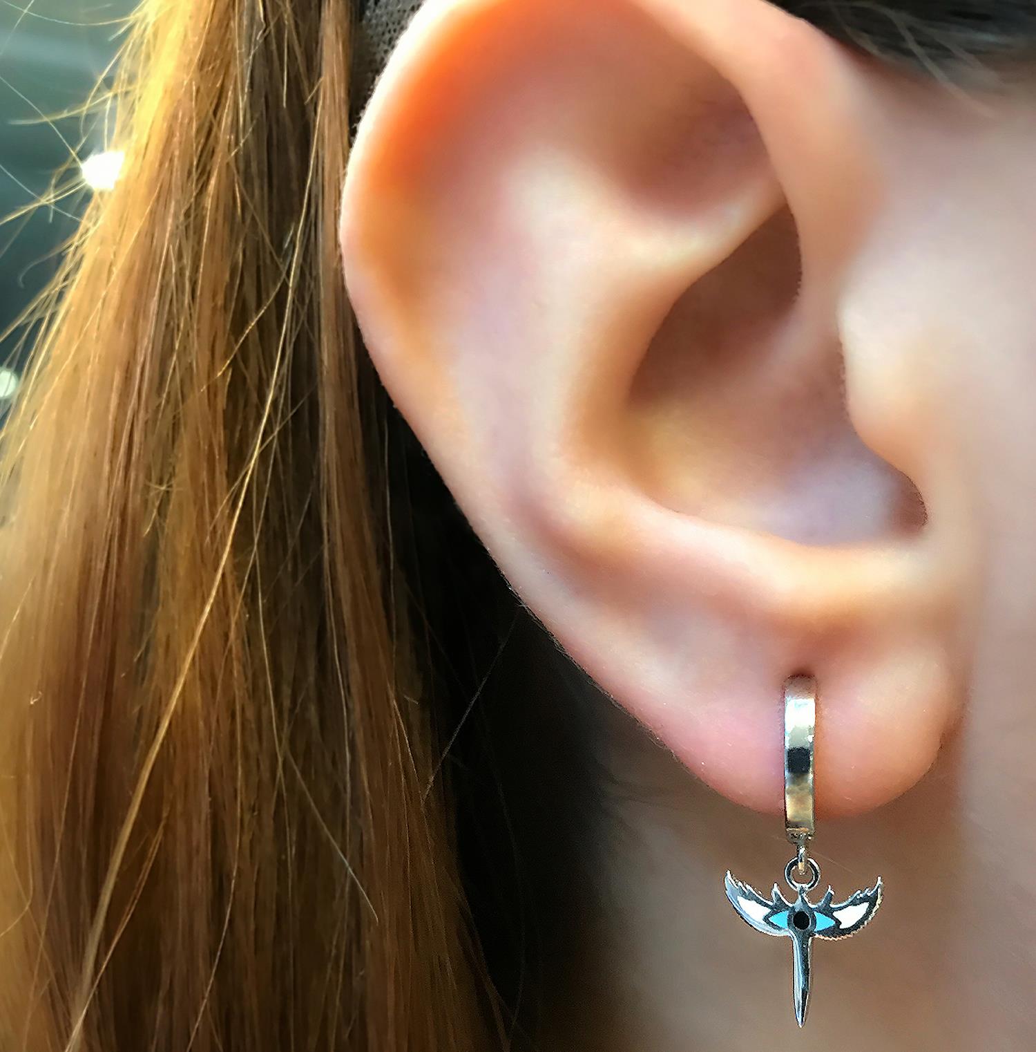 Angel 925 Sterling Silver Earrings