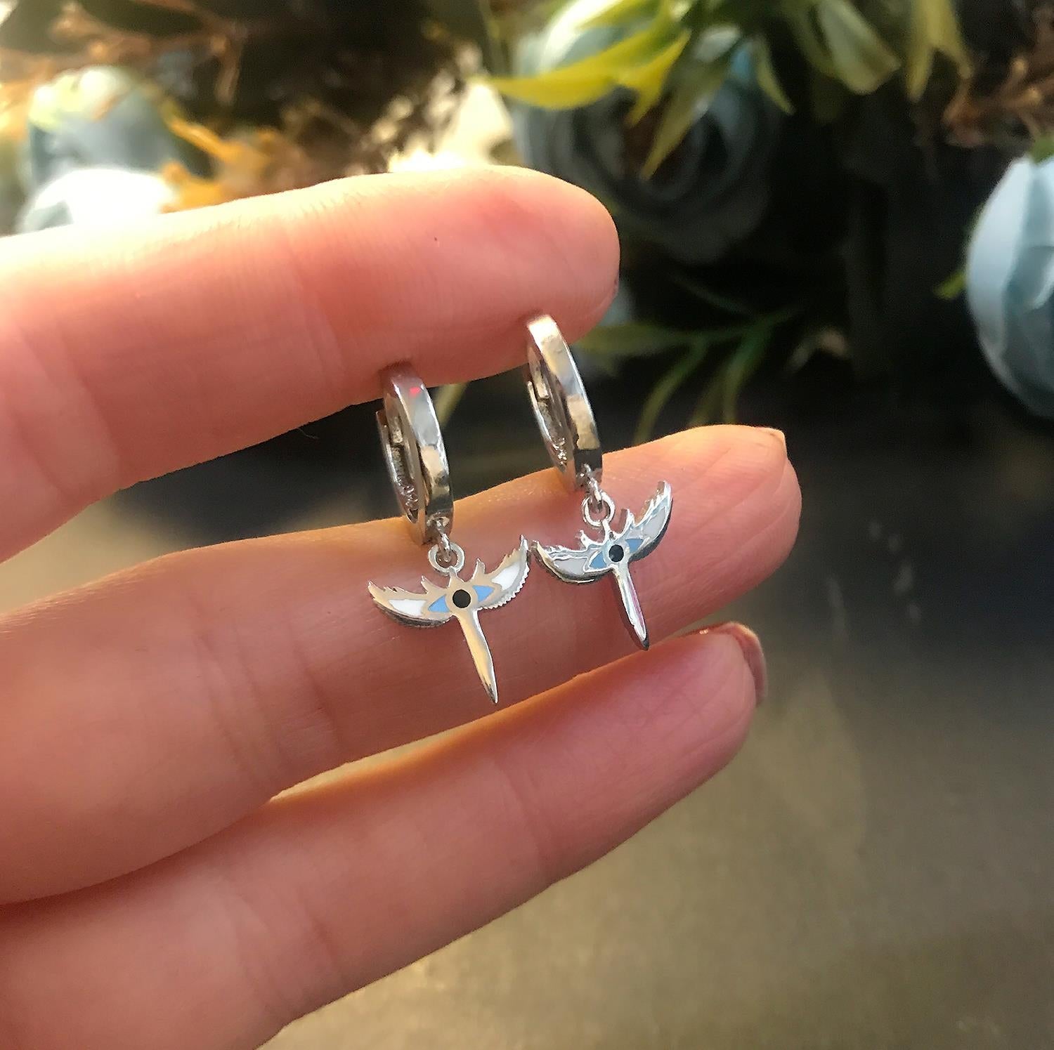 Angel 925 Sterling Silver Earrings
