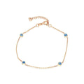 Evil eye charm silver 1-row bracelet 925 sterling silver bracelet