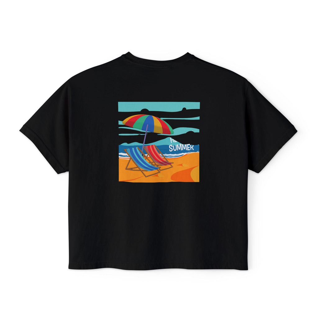 Summer Beach Tee — "Summer" Graphic Women's Boxy T-Shirt - Etna Gift