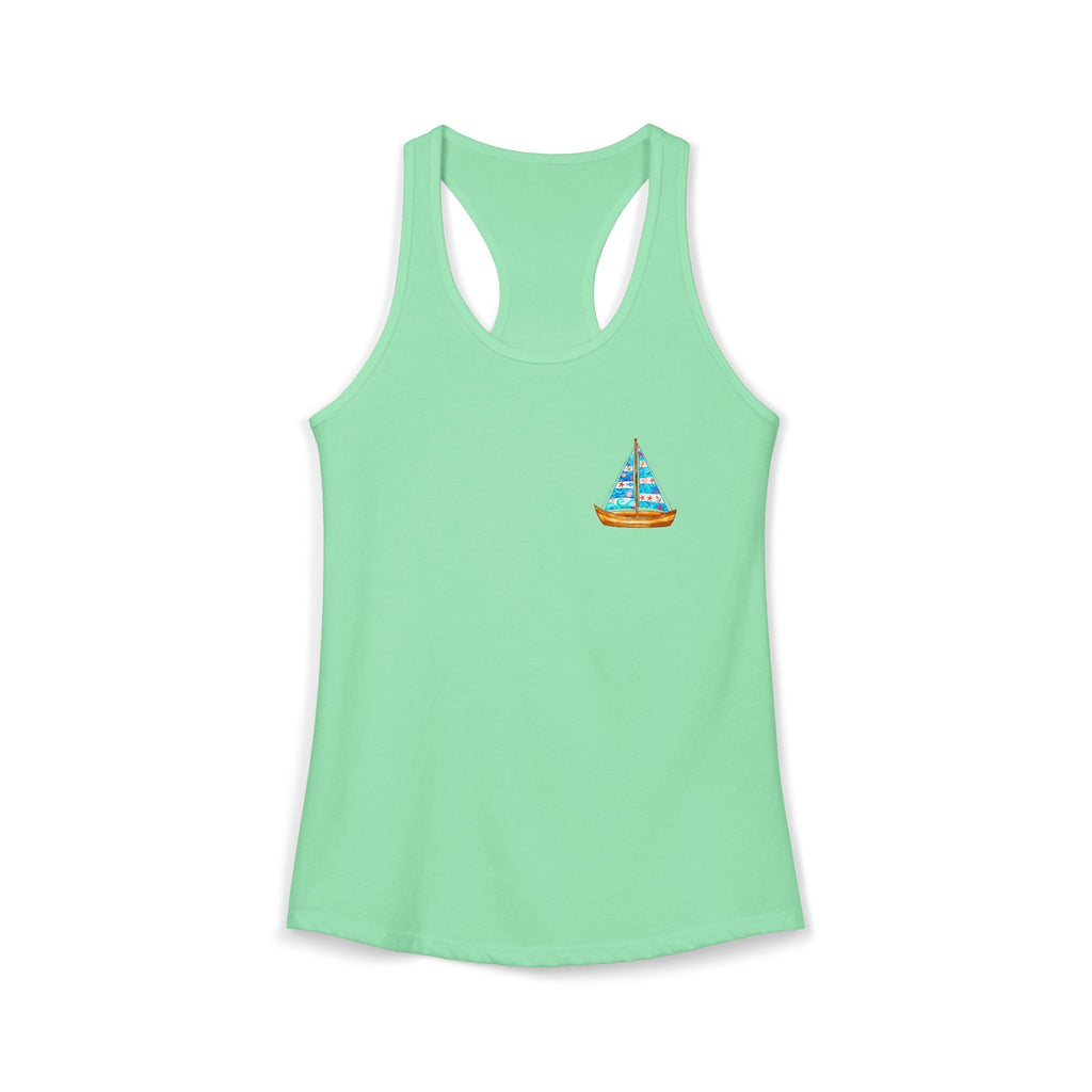 Summer Vacation Sand Sailboat T-Shirt | Coastal Beach Graphic Tee - Etna Gift