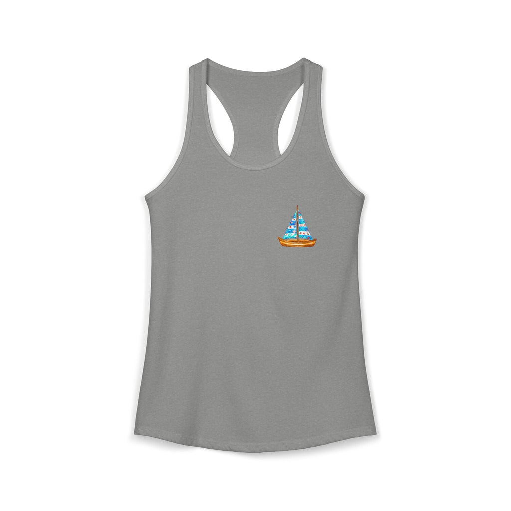 Summer Vacation Sand Sailboat T-Shirt | Coastal Beach Graphic Tee - Etna Gift