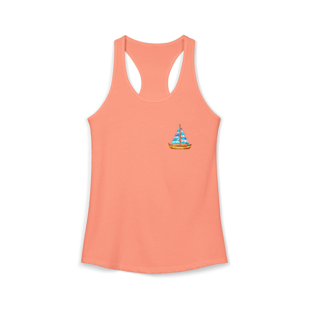 Summer Vacation Sand Sailboat T-Shirt | Coastal Beach Graphic Tee - Etna Gift