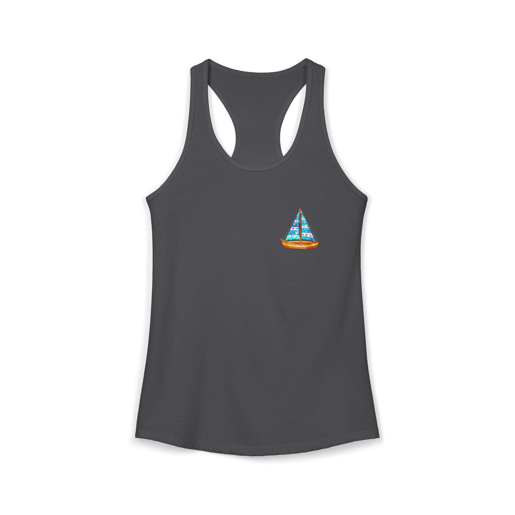 Summer Vacation Sand Sailboat T-Shirt | Coastal Beach Graphic Tee - Etna Gift