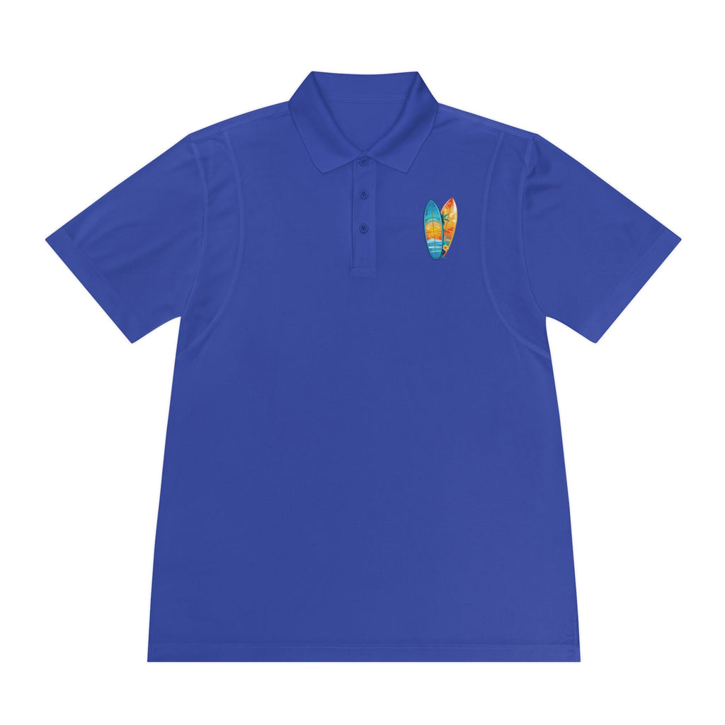 Sunset Beach Polo Shirt — Tropical Palm Surf Graphic - Etna Gift