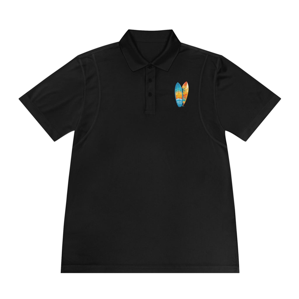 Sunset Beach Polo Shirt — Tropical Palm Surf Graphic - Etna Gift