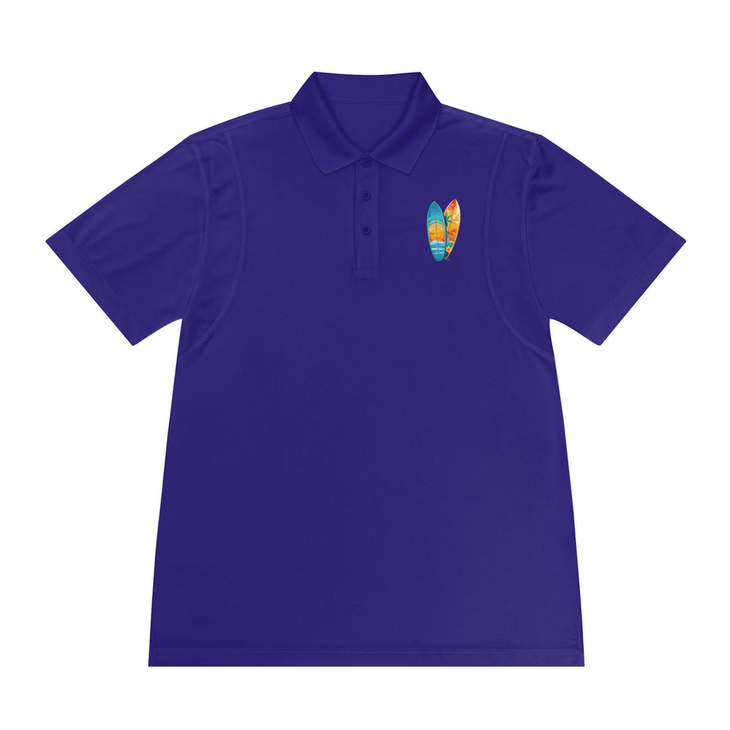 Sunset Beach Polo Shirt — Tropical Palm Surf Graphic - Etna Gift