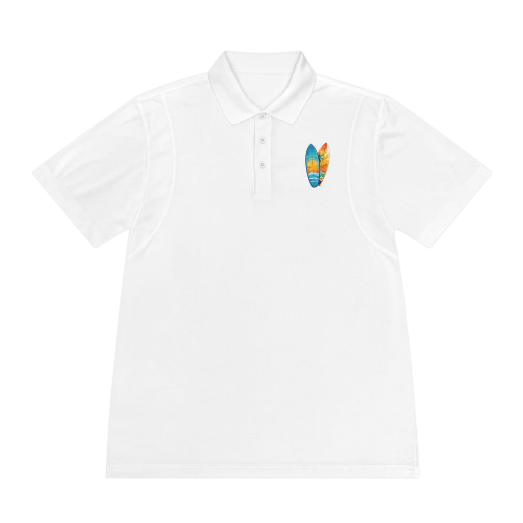 Sunset Beach Polo Shirt — Tropical Palm Surf Graphic - Etna Gift