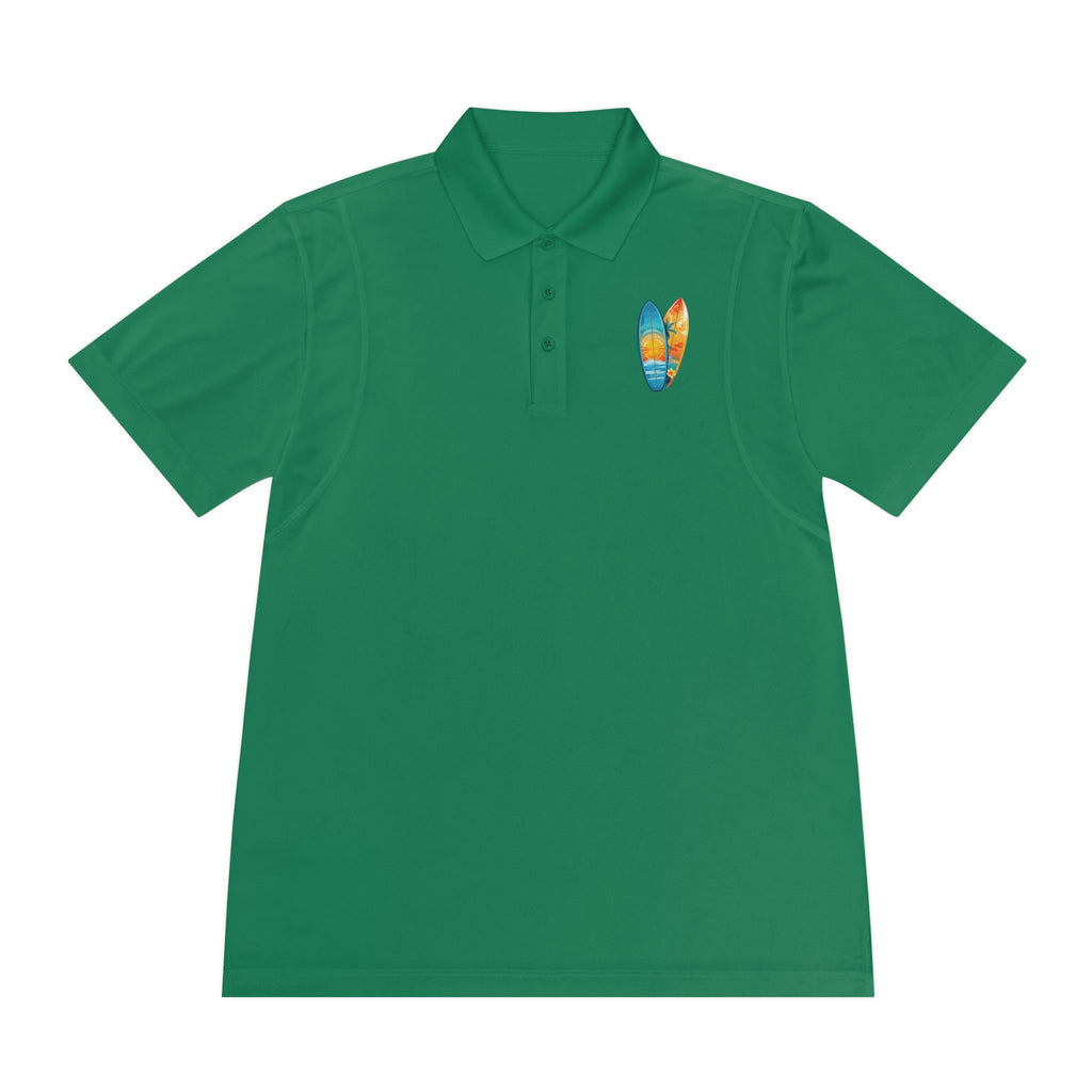 Sunset Beach Polo Shirt — Tropical Palm Surf Graphic - Etna Gift