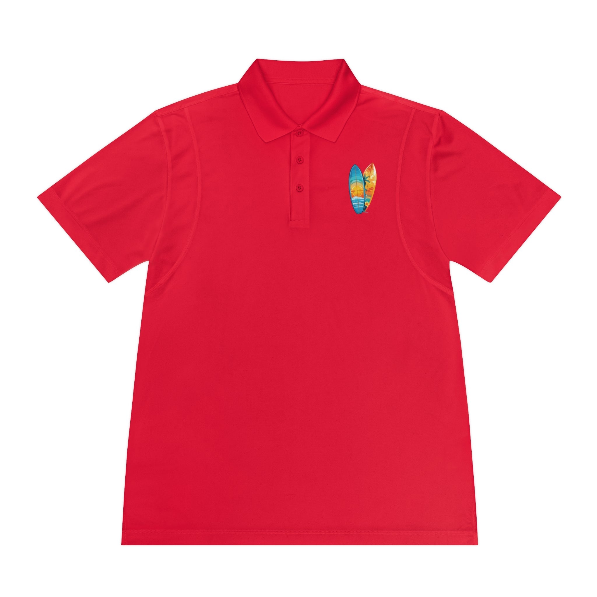 Sunset Beach Polo Shirt — Tropical Palm Surf Graphic - Etna Gift