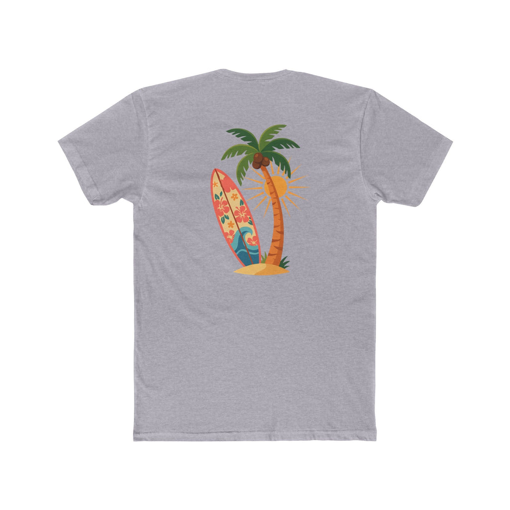 Surf Palm Tree T-Shirt — Tropical Surfboard Beach Tee - Etna Gift
