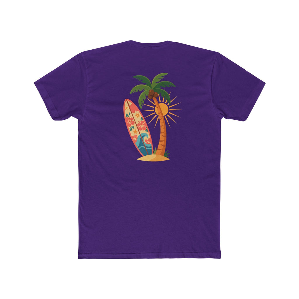 Surf Palm Tree T-Shirt — Tropical Surfboard Beach Tee - Etna Gift